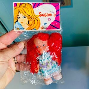 Miniature NOS Susanna doll..kitschy cute,wierd dolls,toys,vintage dolls